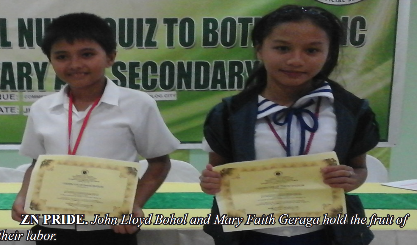 ZN Division bags gold in Reg’l Nutri-Quiz Bee
