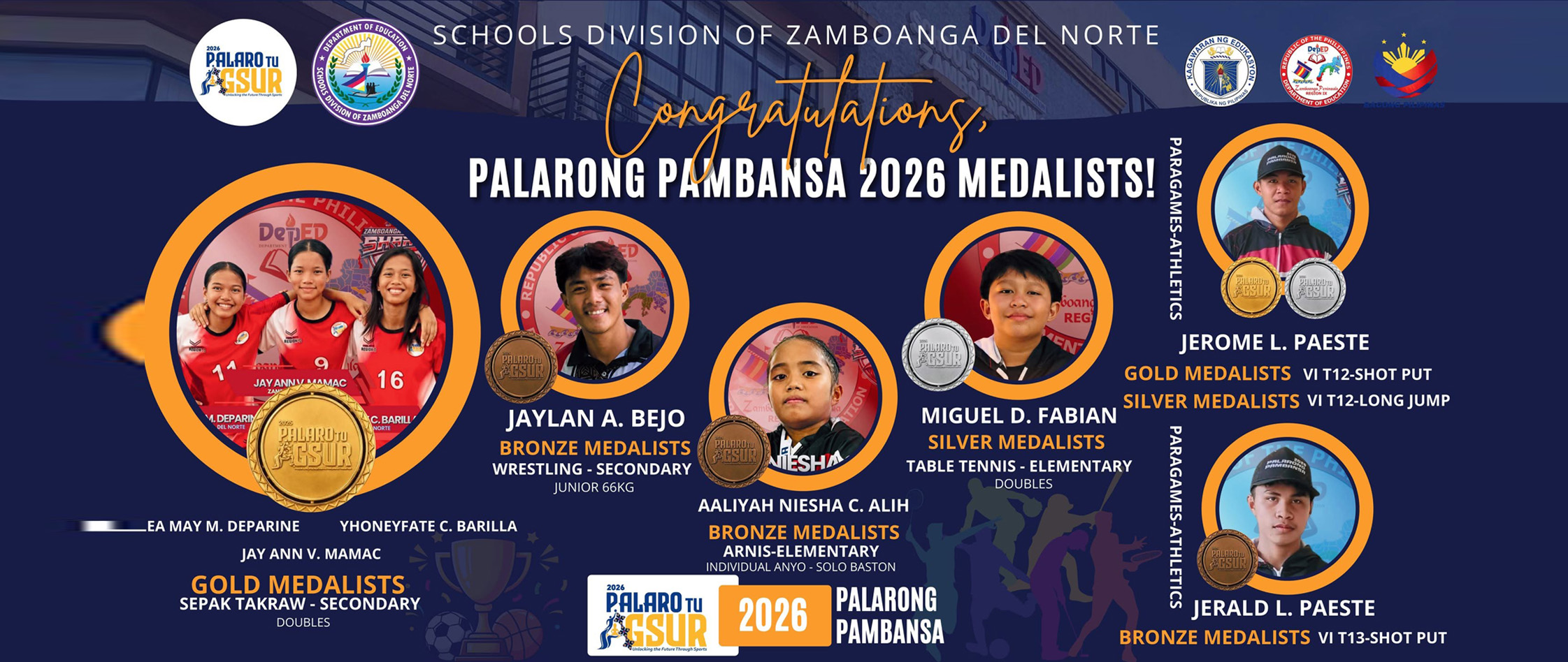 2026 Palarong Pambansa Medalists